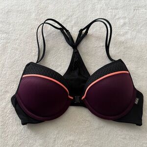 Victoria's Secret Deep Purple and Black Bra